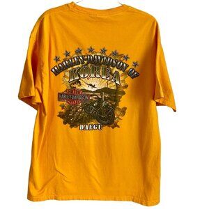 Harley Davidson Korea Daegu Motorcycle Graphic T-Shirt Cotton Men's XL